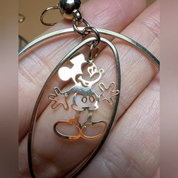 Disney Mickey Mouse Lightweight Dangle Hoop Earrings - Picture 5 of 10